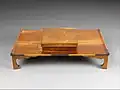 Early-20th century suzuri-bako paired with a writing table