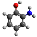 Ball-and-stick model of 2-aminophenol