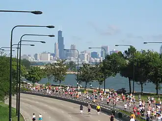 Image 42Chicago Half Marathon on Lake Shore Drive on the South Side (from Chicago)