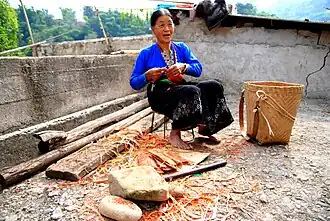 A Tai Dam lady in Laomeng village
