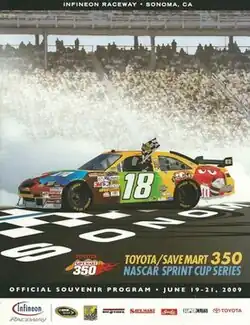 The 2009 Toyota/Save Mart 350 program cover.