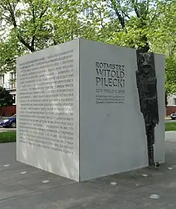 Monument to Witold Pilecki in Warsaw
