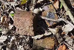 Pieces of bricks from old buildings.