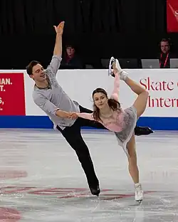 Daria Danilova and Michel Tsiba at the 2024 Skate Canada International