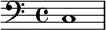 { \clef bass   c1    }