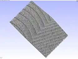 Overview of a part at high resolution, about 5 μm/voxel.