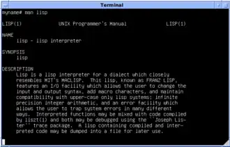 Black and white 4.3 BSD UWisc VAX Emulation Lisp Manual screenshot