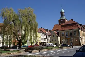 Historical town hall at the Freedom Square (Plac Wolności)