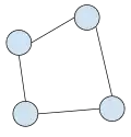A biconnected graph on four vertices and four edges