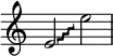 {
\override Score.TimeSignature #'stencil = ##f
\relative c' {
\override Glissando.style = #'trill
e2\glissando e'
}
}