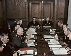 At a large conference table