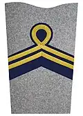 Sleeve insignia on uniform m/1906 for a lieutenant.