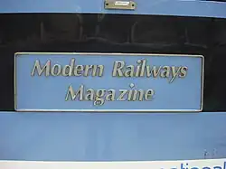 Nameplate of British Rail Class 90 number 90006