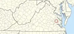 Location within the Commonwealth of Virginia