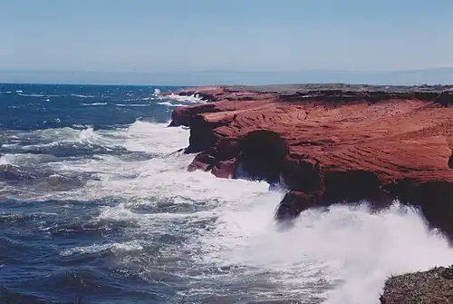 Grindstone, coast between L'Étang-du-Nord and Fatima.