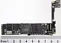 A9 (APL1022) SoC on iPhone SE main logic board