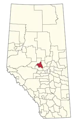 Location within Alberta