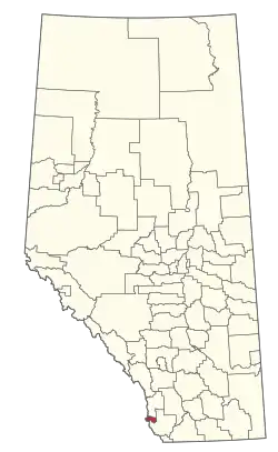 Location within Alberta