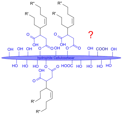 Possible esterification reaction between ASA with cellulose.