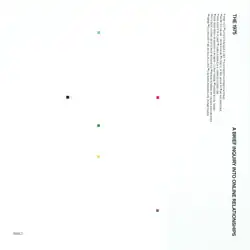 The album cover shows small colored squares in a white background, with the album's name, band name, and list of tracks printed on a different angle. At the bottom left, the text reads "(MFC)", meaning "Music For Cars".