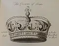 Sketch of the crown from an account of Charles II's coronation by Sir Edward Walker[9]