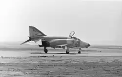 An RF-4E Phantom II Orev of 119 Squadron "Bat" at Tel Nof Airbase in 1974 just after the Yom Kippur War
