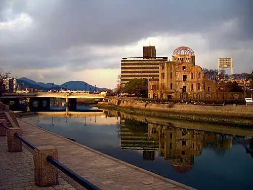 A-Bomb Dome at sunset