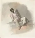 A sleeping negro, Brazils, c. 1822