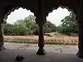 A view of Roshanara Garden through tomb of Roshanara Begum
