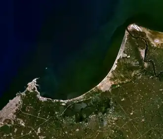 Satellite image if the Egyptian coastline