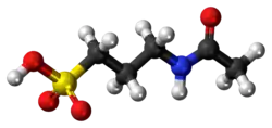 Ball-and-stick model of the acamprosate molecule