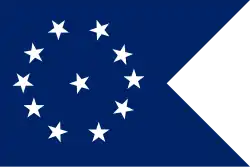 Digital recreation of Admiral Buchanan's pennant