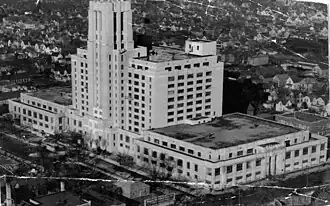 Aerial view of the Sears Roebuck Building.