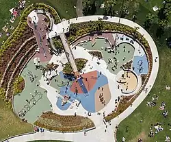 Aerial view of Dolores Park playground, 2012