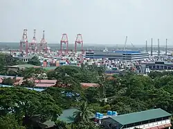 View of the Asia World port in Ahlon