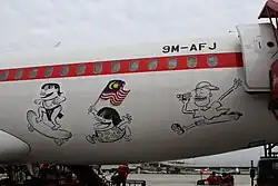 AirAsia airliner featuring Lat's characters (2010).