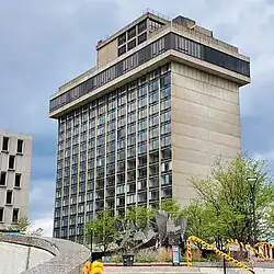 Akron City Center Hotel from Cascade Plaza.
