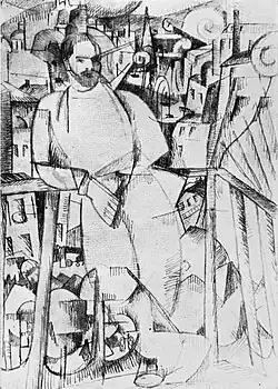 Albert Gleizes, 1912 (spring), Dessin pour L'Homme au balcon, exhibited Salon des Indépendants 1912