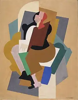 Albert Gleizes, 1920, Figure, gouache on canvas, 91.4 × 76.2 cm, Los Angeles County Museum of Art, LACMA