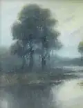 Alexander John Drysdale, pastel on paper, Louisiana bayou landscape