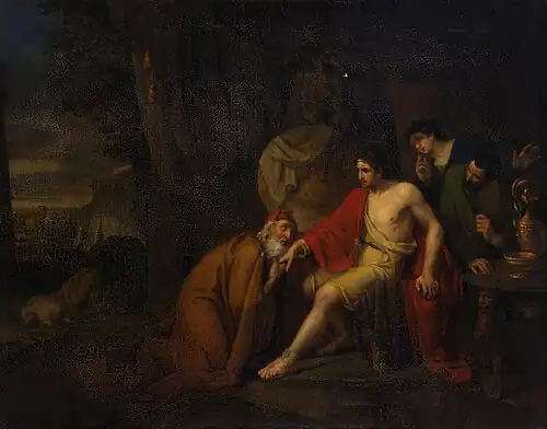 Priam, asking Achilles for the body of Hector (1824)