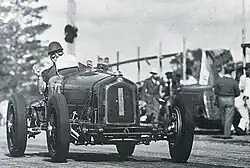 Race winner Alf Barrett (Alfa Romeo "Monza") contesting the 1940 Bathurst Grand Prix