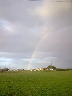 Field and farmhouses in Alhos Vedros