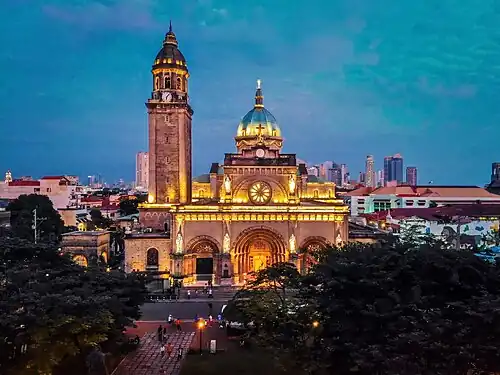 Manila Cathedral is the seat of Roman Catholic Archdiocese of Manila.