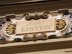 Plaque of Lister on the Vienna polyclinic