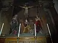 Altar of Metropolitan Cathedral of Montevideo showing the crucifixion of Jesus Christ
