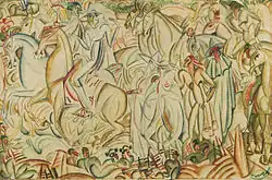 Amadeo de Souza Cardoso, Avant la Corrida, 1912, oil on canvas, 60 × 92&nbsp;cm, Calouste Gulbenkian Foundation, Lisbon, Portugal