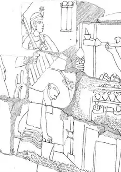 Relief of the king buried in Beg. N 36, possibly Amanitaraqide