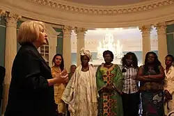 Image 6In 2012, Ambassador-at-Large for Global Women's Issues Melanne Verveer greets participants in an African Women's Entrepreneurship Program at the State Department in Washington, D.C. (from Entrepreneurship)