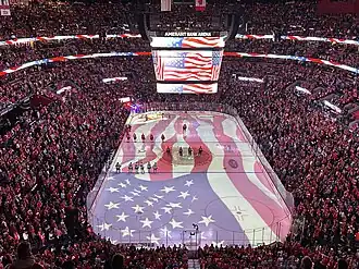 Amerant Bank Arena during a Stanley Cup Playoffs game between the Panthers and Lightning on April 26, 2025